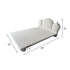 Marlee Shaped Headboard White Cotton Linen Blend Fabric Bed Frame Queen Size
